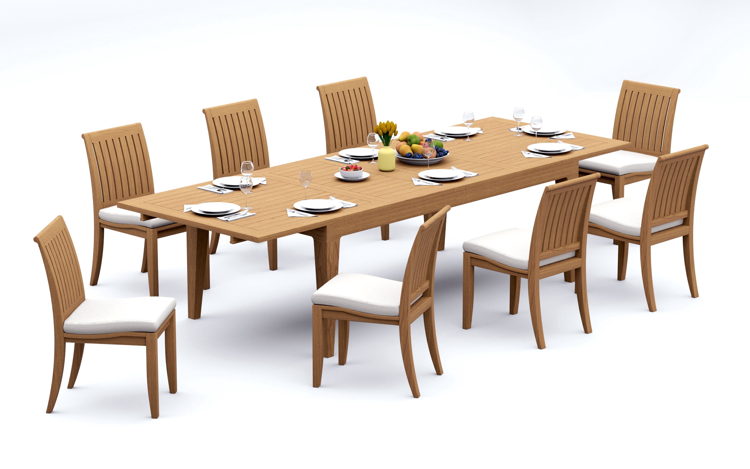 9-Piece Teak Dining Set: 122