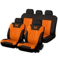 thumbnail image 1 of 9-Piece Universal Car Seat Covers Set With 5 Seat Covers + 4 Headrests - Embroidery Waterproof Stylish Interior Protection - For Cars Suvs Sedans, 1 of 6