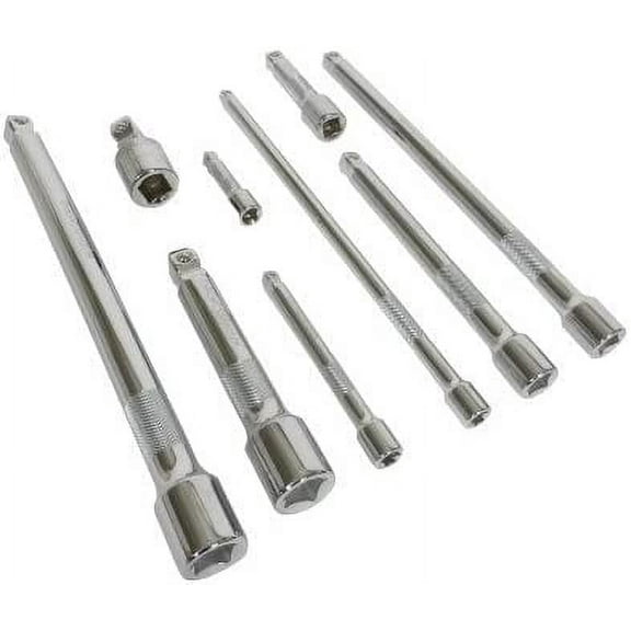 9 Piece Wobble Extension Bar Set (1/4, 3/8" and 1/2 Drive)