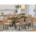 thumbnail image 1 of 9 Piece X-Style Dining Set - Distressed Jacobean, 1 of 1