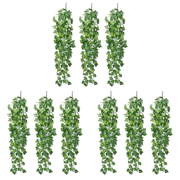 9 Pieces Artificial Hanging Ivy Vine 2.95 Feet Artificial Hanging Plants Wall Greenery for Indoor Outside Home Garden