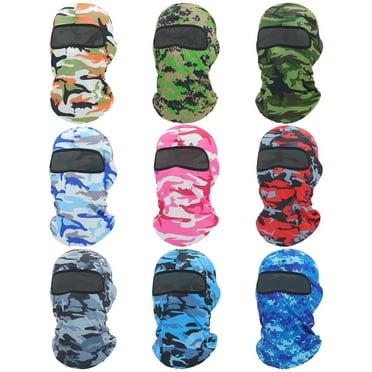 9 Pieces Balaclava Full Face Mask Ski Mask Neck Gaiter for Outdoor Sports Motorcycle Cycling UV Sun Protection Helmet Liner