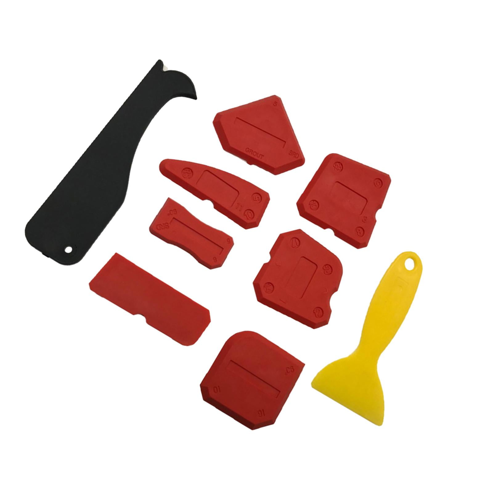 9 Pieces Caulking Tool Caulking Removal Tool Glass Glue Angle Joint Sealant Sealing Replaceable