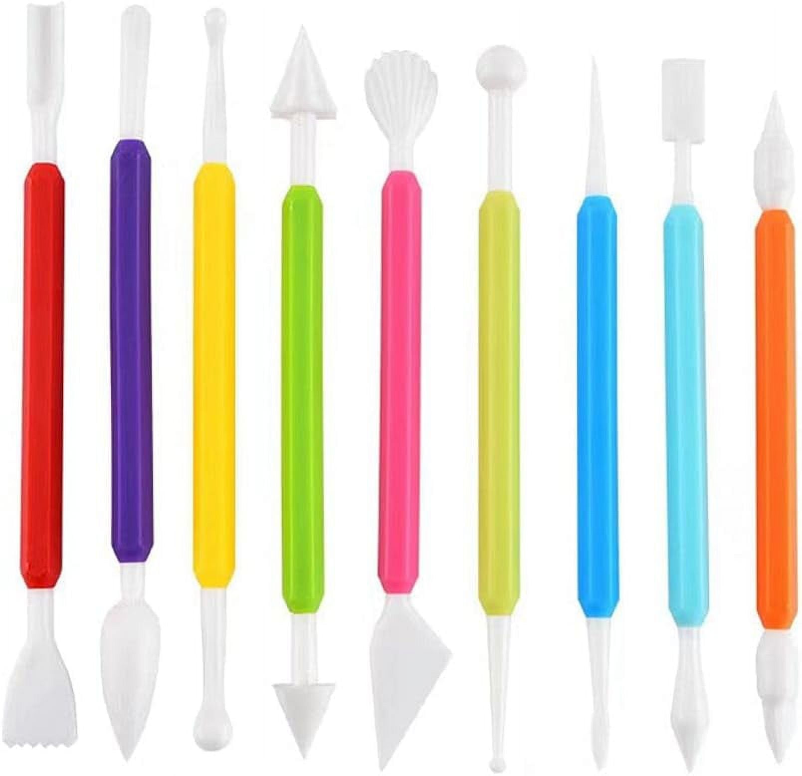 9-Piece Multicolor Reversible Air Dry Clay Tool Set