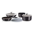 thumbnail image 1 of 9-Pieces Cookware Set w/ Detached Ergonomic Handle Carbon Pro Collection, 1 of 9