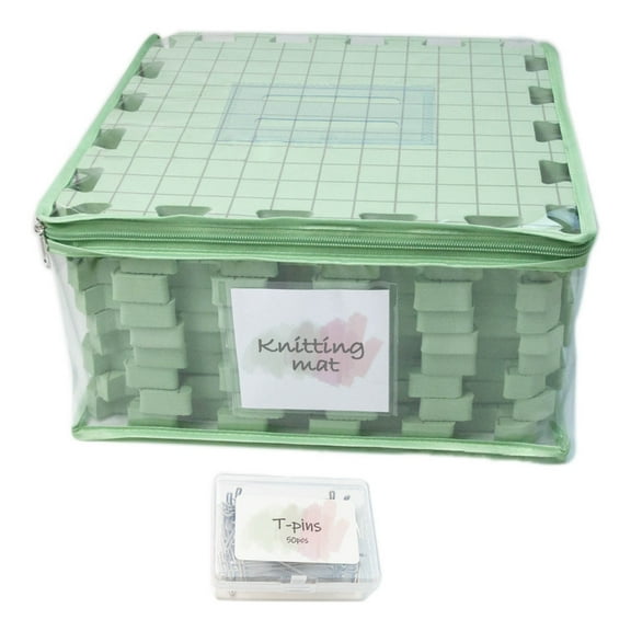 9 Pieces Crochet Blocking Board Knitting Blocking Mats Thick Grids Board Crochet Accessories Gift for Craft Enthusiasts