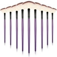 thumbnail image 1 of 9 Pieces Facial Fan Mask Brushes, Soft Facial Applicator Brushes Tools for Peel Glycolic Makeup for Mud Cream(Purple), 1 of 3