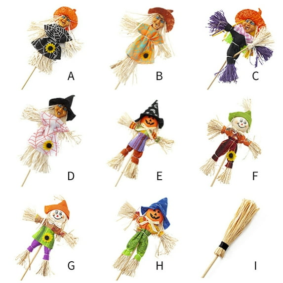 9 Pieces Fall Harvest Scarecrow Decor,Happy Autumn Decorations Scarecrow Thanksgiving Decoration For Garden,Home,Yard,Porch