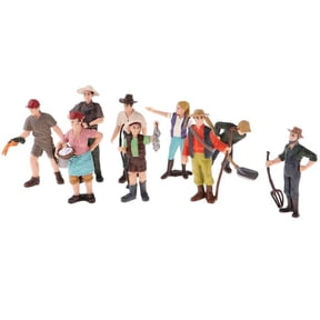 9 Pieces HO Scale Tiny People Model Simulation People Model Farmer Characters Action Figures Hand Painted Figure Standing Pose