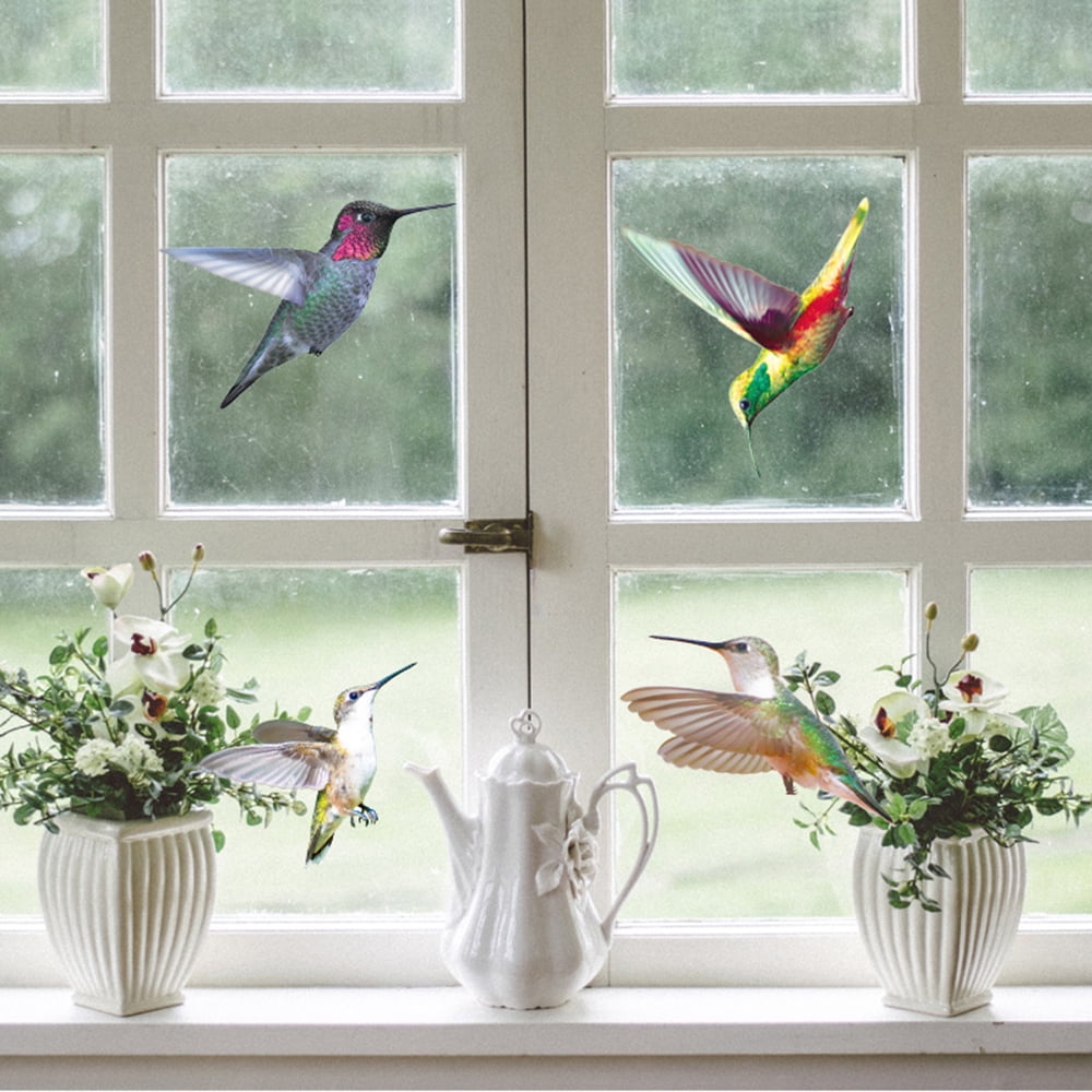 9 Pieces Hummingbird Window Clings AntiCollision Window Clings Decals