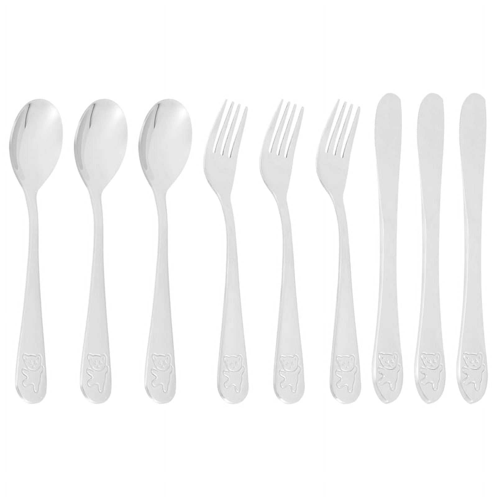 9 Piece Stainless Steel Kids Cutlery, Child and Toddler Safe