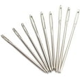 thumbnail image 1 of 9 Pieces Large Eye Hand Sewing Needles, Stainless Steel Big Eye Embroidery Beading Needle with Clear Storage Tube, Easy to Thread, 1 of 5