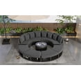 thumbnail image 1 of 9 Pieces Outdoor Patio Furniture Sets, Circular Outdoor Rattan Wicker Sectional Sofa Lounge with Tempered Glass Coffee Table,Storage Box, 6 Pillows for Courtyard Garden, Balcony Poolside, Grey, 1 of 8