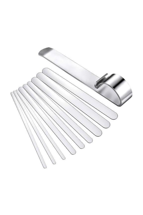 9 Pieces Steel Bracelet Blank DIY Bangle Blank Cuff Bracelet Blank with Bending Bar for Stamping and DIY Bracelet Making
