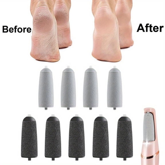 9 Pieces Ultra-Coarse Quartz Sand Foot Grinder Replacement Heads (Excluding machines) - Effective Callus Remover and Pedicure Tool Accessories - Plastic Material, Unscented, and Gentle on Skin