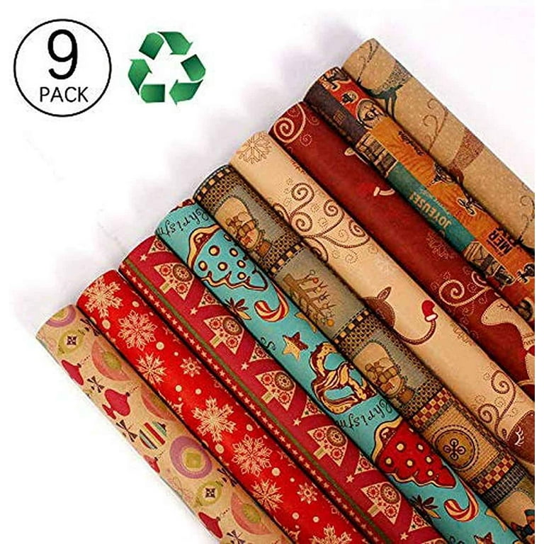 Jam Paper Wrapping Paper Rolls - 12.5 Sq ft. Chocolate Brown Circle Design - Sold Individually