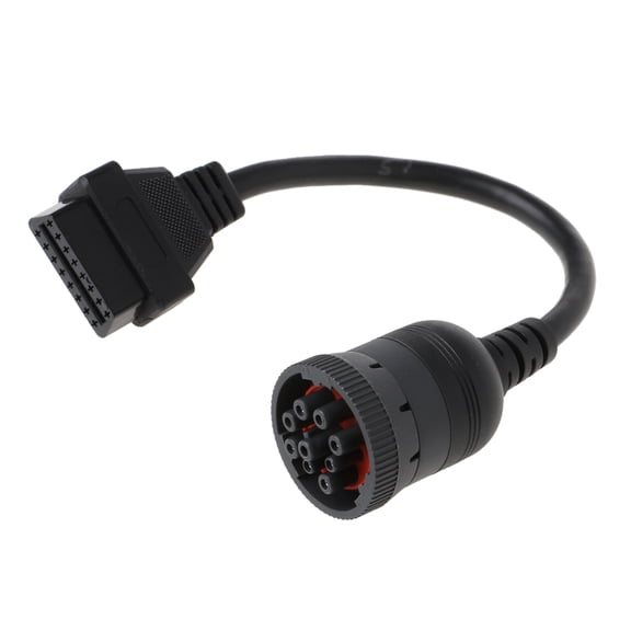 9 Pin to OBD2 J1939 16 Pin Male to Female Diagnostic Scanner Adapter Connector