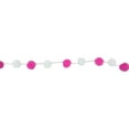 thumbnail image 1 of 9' Pink and White Plush Snowball Christmas Garland, 1 of 3