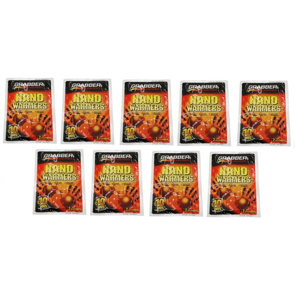 9 Pks of 2 Grabber Hand Warmers Up to 10 Hours Hot Hands Feet Boot Gloves Shoes