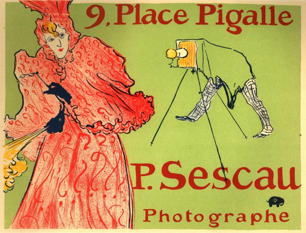 9 Place Pigalle Canvas Art - H de Toulouse-Lautrec (18 x 24)
