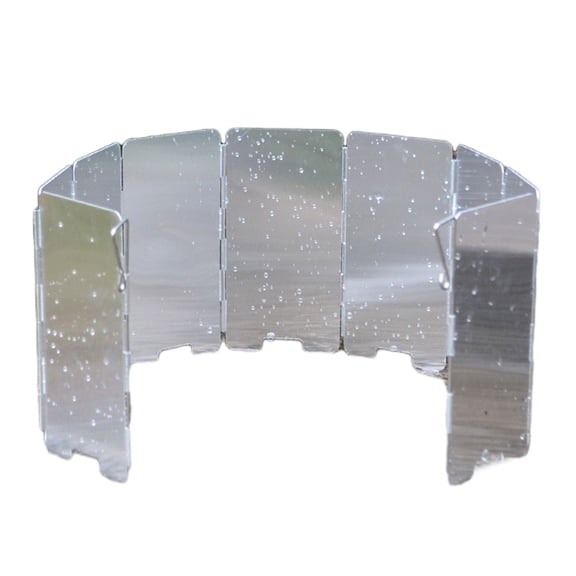 9 Plates Folding Windshield With Carry Bag For Camping Cooking Stove Windscreen