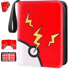 9 Pocket Card Binder Pokemon Cards Binder - PU Waterproof Card Folder - Zipper Album with 50 Removable Sleeves - Trading Card Binder for TCG