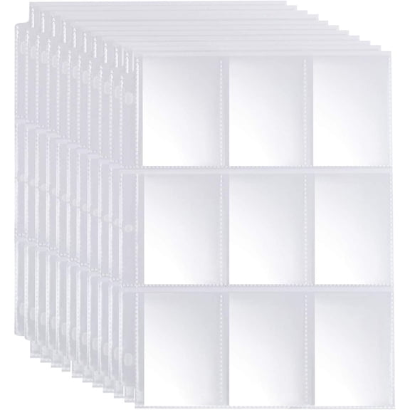 9 Pocket Page Protector - 648 Pockets Premium Double Side Trading Card Sleeves Pages for 3 Ring Binder, Standard Size Card Sheets Protectors