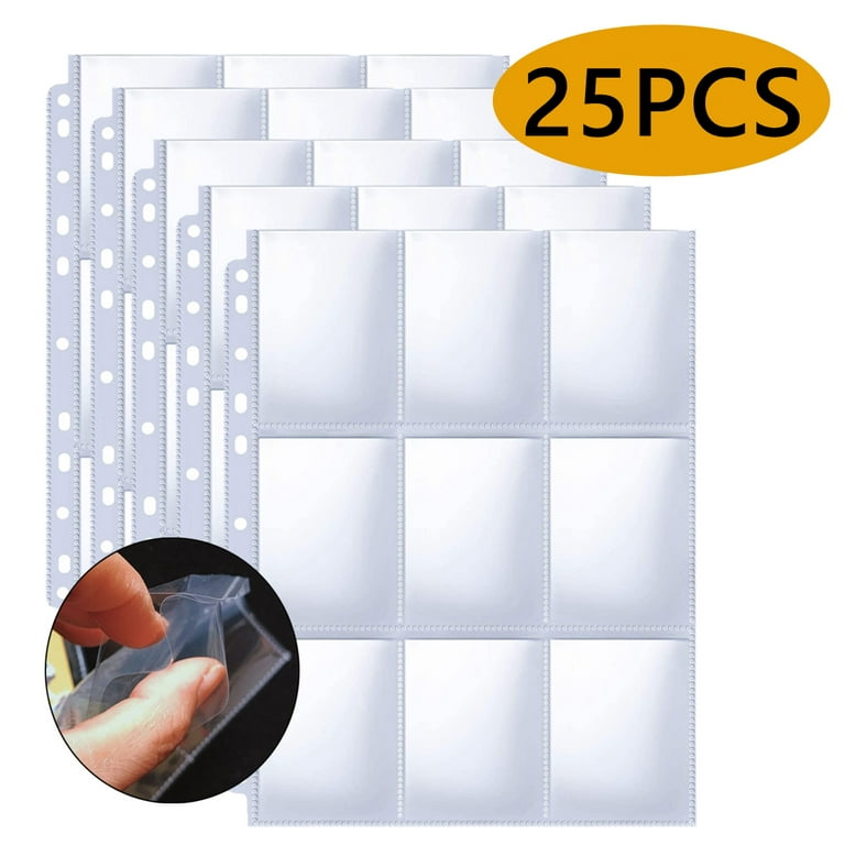 360 Pockets Binder Card Sleeves Double-Sided 9 Pocket Trading Card Pages  for 3 Ring Binder, Clear Plastic Pages Sleeves for Sport Cards, Business  Cards, Game Cards, Photos 20