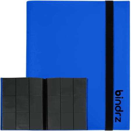 9 Pocket Strap Binder Album for 360 Trading Cards - Side Loading Pockets Folder - Archival Safe Material for CCG TCG MTG and Sports Cards