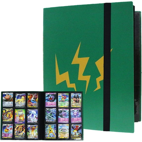 9 Pocket Trading Card Album Scrapbook Trading Cards Album Binder with 360 Card Capacity Green