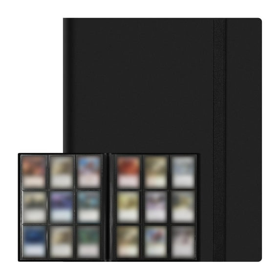 9 Pockets Card Holder Trading Card Album Binder 360 Side Loading Design Sports Card Collection Baseball Card Organizer