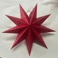 thumbnail image 1 of 9-Pointed Star Pendant Light Fixture, Hanging Ceiling Lamp Shade for Bedroom or Living Room, Dimmable Suspension Light for Creating a Cozy Ambient Atmosphere, Easy Installation Included, 13.78in, Red, 1 of 5