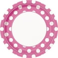 thumbnail image 1 of 9" Polka Dot Paper Dinner Plates, Pink, 8ct, 1 of 3