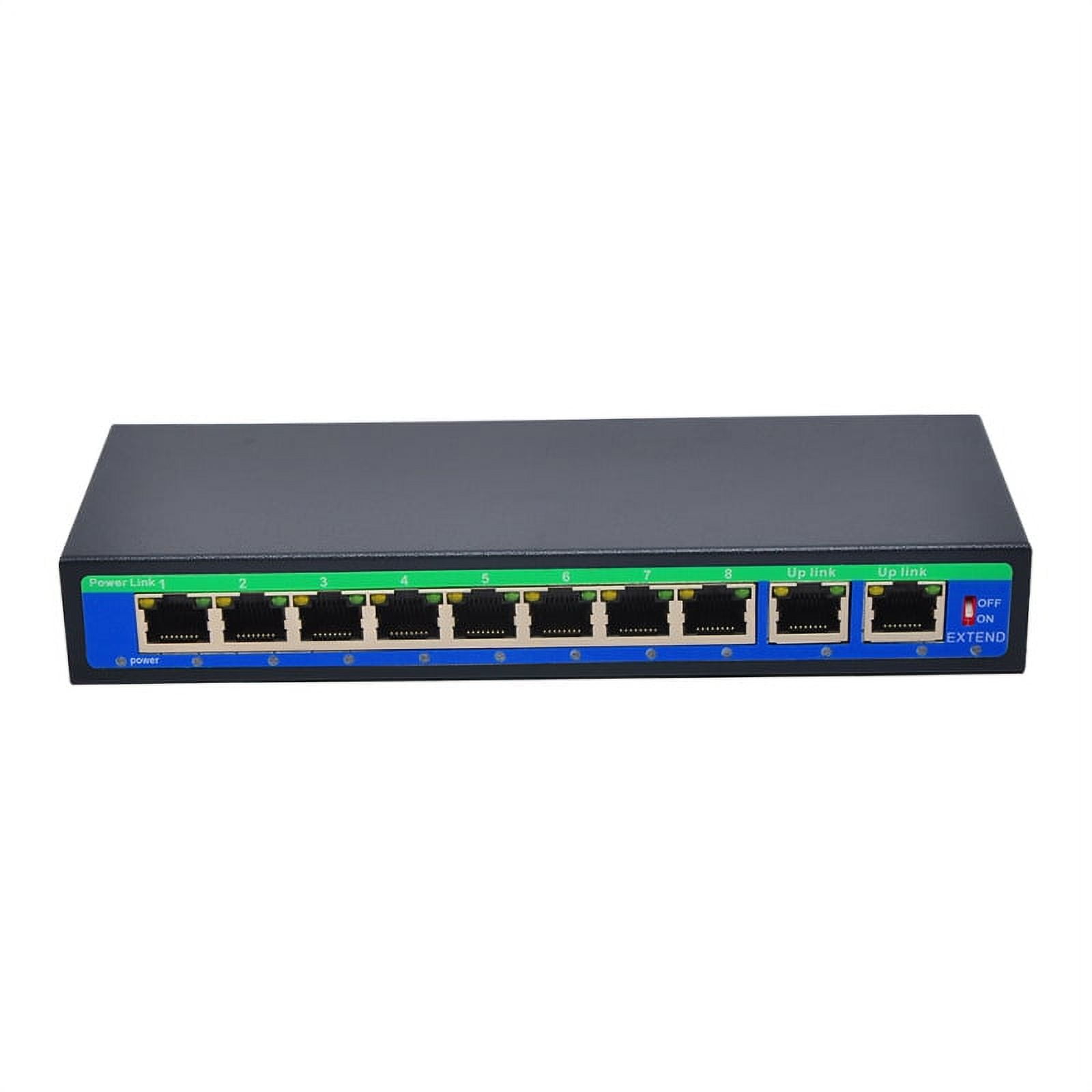 9 Port 10/100Mbps 8 POE Port & 1 Uplink Power Over Switch 4,5+/7,8 Support 12V 24V 48V