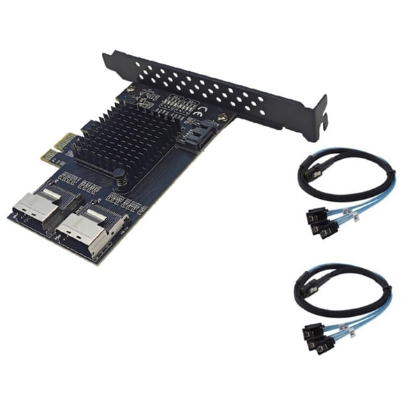 9 Port SATA3.0 PCIE Adapter 6Gbps 2 Port SFF-8087 Card For Computer Accessories