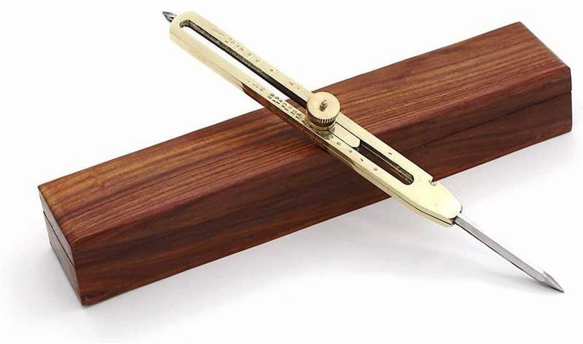 9" Proportional Brass Dividers Compass with Hard Wood Box and Stainless Steel