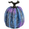 thumbnail image 1 of 9" Purple Galaxy Pumpkin Décor, 1 of 4