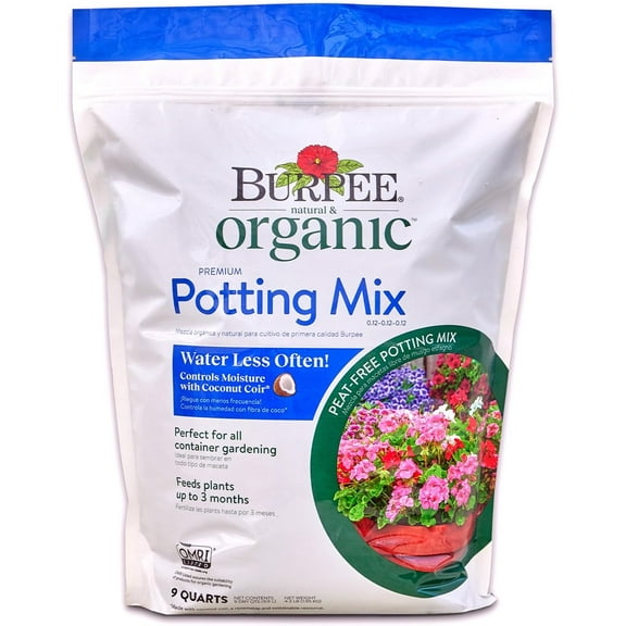 , 9 Quarts | Premium Oric Potting Natural Soil Mix Food Ideal for Container Garden-Vetable, Flower & Herb Use Indoor Outdoor Plant