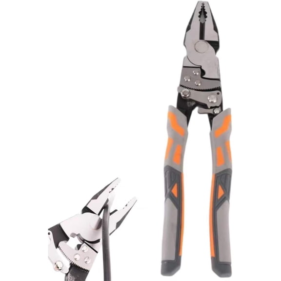 9" Ratchet Self-Locking Wire Cutter, Electrician Pliers,1pcs | Self locking ratchet mechanism helps cut cables with controlled operation. Designed for electrical wiring, home DIY projects.