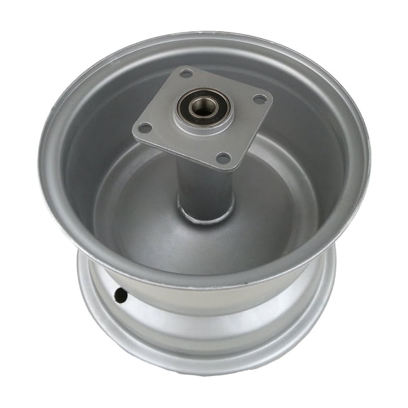 8" Rear Wheel Rim Assembly for Coleman CT200U BT200X CT200UEX 196cc Hisun 200-3 200-7 Axis M200 Mini Bike with 6202RS Bearings (Silver)
