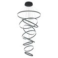 thumbnail image 1 of 9-Rings D39.4" Modern LED Chandelier Black Dimmable High Ceiling Foyer Chandeliers Entryway with Remote Control for Staircase Entryway Living Room Foyer, 3000K-6500K, 1 of 7