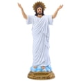 thumbnail image 1 of 9" Risen Jesus Christ Statue, Sacred Divine Mercy Lord Inspirational Figurine for Easter and Lent Religious Sculpture Christian Living Home Resin Decor, 1 of 6