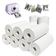 9 Roll Printer Paper for Kids Instant Print Camera, HD Printing Thermal Print Paper Set Photo Printer Thermal Paper Rolls, Refill Replace Camera Printer Paper White