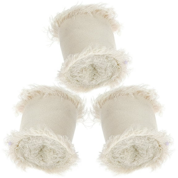 9 Rolls Raw Edge Chiffon Belt Ribbon for Flower Bouquet Accessory Wedding Decor DIY Ribbons Bride