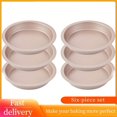 thumbnail image 1 of 9 "Round Cake Pan Set Of 6, Non-Stick 8" Cake Pans For Baking 9.1 "X 9.1" X 1.5 "(Champagne Gold), 1 of 5