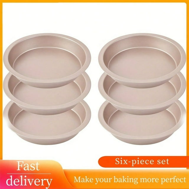 9 "Round Cake Pan Set Of 6, Non-Stick 8" Cake Pans For Baking 9.1 "X 9.1" X 1.5 "(Champagne Gold)