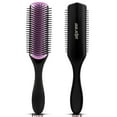 thumbnail image 1 of 9-Row Professional Styling Hair Brush For Any Hair By Alpree (Purple), 1 of 3