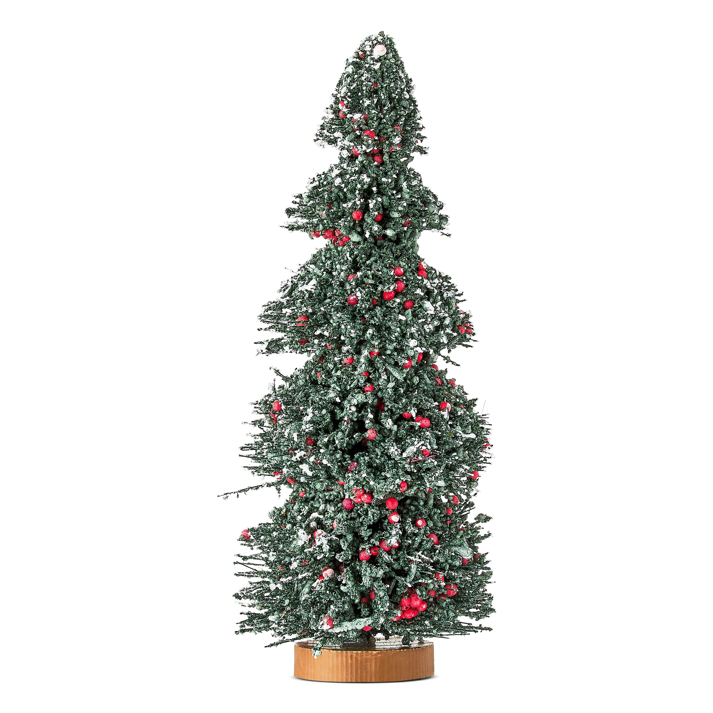 Snow Berry Christmas Village Pine Tree, Multicolor, 9", by Holiday Time