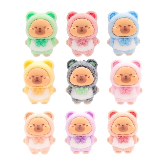 9 Safe Resin Capybaras Figures Desktop Accessories Gift for Collector