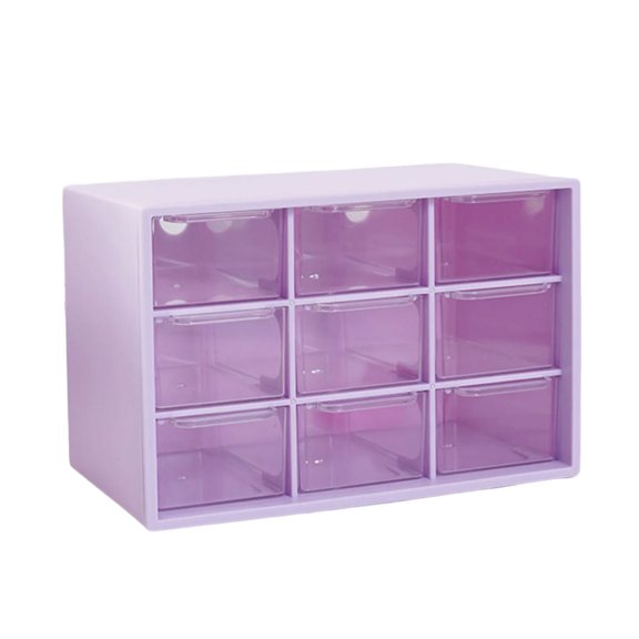 9 Section Makeup Storage Tray Jewelry Display Case Sturdy Plastic Construction